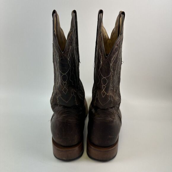 J.B. Dillon Mad Dog Bone Square Toe Boot Goat Leather Brown JBM3208 Western 11.5 - Picture 5 of 16